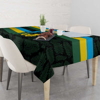 Rwanda Tablecloth with Tour du Rwanda Cycling Race Flag Stripe Spirit