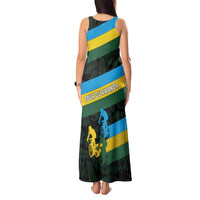 Rwanda Tank Maxi Dress with Tour du Rwanda Cycling Race Flag Stripe Spirit