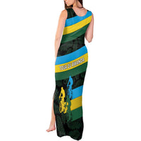 Rwanda Tank Maxi Dress with Tour du Rwanda Cycling Race Flag Stripe Spirit