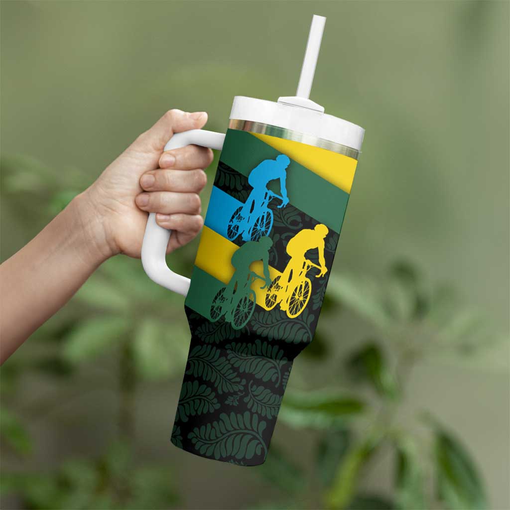 Rwanda Tumbler With Handle with Tour du Rwanda Cycling Race Flag Stripe Spirit