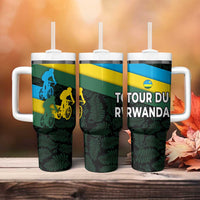 Rwanda Tumbler With Handle with Tour du Rwanda Cycling Race Flag Stripe Spirit