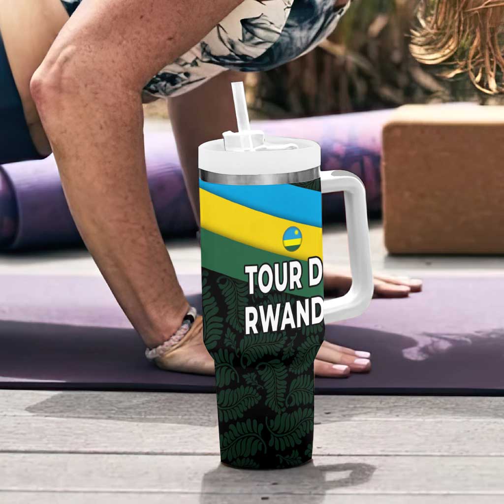 Rwanda Tumbler With Handle with Tour du Rwanda Cycling Race Flag Stripe Spirit