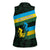 Rwanda Women Sleeveless Polo Shirt with Tour du Rwanda Cycling Race Flag Stripe Spirit