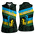 Rwanda Women Sleeveless Polo Shirt with Tour du Rwanda Cycling Race Flag Stripe Spirit