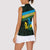 Rwanda Women Sleeveless Polo Shirt with Tour du Rwanda Cycling Race Flag Stripe Spirit