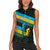 Rwanda Women Sleeveless Polo Shirt with Tour du Rwanda Cycling Race Flag Stripe Spirit