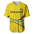 Rwanda Baseball Jersey with Basketball League Court Hoop Yellow Wave Spirit