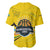 Rwanda Baseball Jersey with Basketball League Court Hoop Yellow Wave Spirit