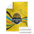 Rwanda Blanket with Basketball League Court Hoop Yellow Wave Spirit