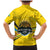 Rwanda Family Matching Mermaid Dress and Hawaiian Shirt with Basketball League Court Hoop Yellow Wave Spirit