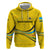 Rwanda Hoodie with Basketball League Court Hoop Yellow Wave Spirit