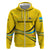 Rwanda Hoodie with Basketball League Court Hoop Yellow Wave Spirit