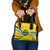 Rwanda Shoulder Handbag with Basketball League Court Hoop Yellow Wave Spirit