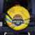 Rwanda Spare Tire Cover with Basketball League Court Hoop Yellow Wave Spirit