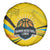 Rwanda Spare Tire Cover with Basketball League Court Hoop Yellow Wave Spirit