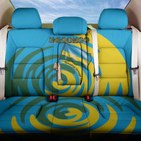 Rwanda Back Car Seat Cover with Imigongo Spiraling Flag Hand Wave Time Spirit