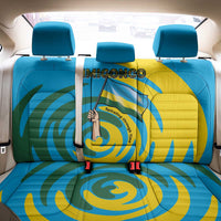 Rwanda Back Car Seat Cover with Imigongo Spiraling Flag Hand Wave Time Spirit