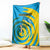 Rwanda Blanket with Imigongo Spiraling Flag Hand Wave Time Spirit