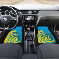 Rwanda Car Mats with Imigongo Spiraling Flag Hand Wave Time Spirit