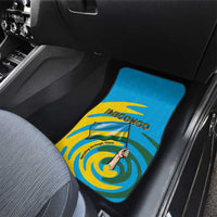 Rwanda Car Mats with Imigongo Spiraling Flag Hand Wave Time Spirit