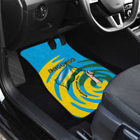 Rwanda Car Mats with Imigongo Spiraling Flag Hand Wave Time Spirit