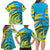 Rwanda Family Matching Long Sleeve Bodycon Dress and Hawaiian Shirt with Imigongo Spiraling Flag Hand Wave Time Spirit