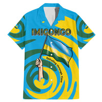 Rwanda Family Matching Mermaid Dress and Hawaiian Shirt with Imigongo Spiraling Flag Hand Wave Time Spirit