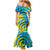 Rwanda Family Matching Mermaid Dress and Hawaiian Shirt with Imigongo Spiraling Flag Hand Wave Time Spirit
