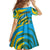 Rwanda Family Matching Off The Shoulder Long Sleeve Dress and Hawaiian Shirt with Imigongo Spiraling Flag Hand Wave Time Spirit