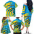 Rwanda Family Matching Off The Shoulder Long Sleeve Dress and Hawaiian Shirt with Imigongo Spiraling Flag Hand Wave Time Spirit