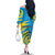 Rwanda Family Matching Off The Shoulder Long Sleeve Dress and Hawaiian Shirt with Imigongo Spiraling Flag Hand Wave Time Spirit
