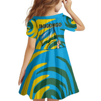 Rwanda Family Matching Off Shoulder Maxi Dress and Hawaiian Shirt with Imigongo Spiraling Flag Hand Wave Time Spirit