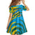 Rwanda Family Matching Off Shoulder Maxi Dress and Hawaiian Shirt with Imigongo Spiraling Flag Hand Wave Time Spirit