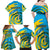 Rwanda Family Matching Off Shoulder Maxi Dress and Hawaiian Shirt with Imigongo Spiraling Flag Hand Wave Time Spirit