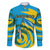 Rwanda Family Matching Off Shoulder Short Dress and Hawaiian Shirt with Imigongo Spiraling Flag Hand Wave Time Spirit