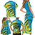 Rwanda Family Matching Short Sleeve Bodycon Dress and Hawaiian Shirt with Imigongo Spiraling Flag Hand Wave Time Spirit