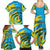Rwanda Family Matching Summer Maxi Dress and Hawaiian Shirt with Imigongo Spiraling Flag Hand Wave Time Spirit
