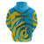 Rwanda Hoodie with Imigongo Spiraling Flag Hand Wave Time Spirit