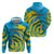 Rwanda Hoodie with Imigongo Spiraling Flag Hand Wave Time Spirit