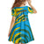 Rwanda Kid Short Sleeve Dress with Imigongo Spiraling Flag Hand Wave Time Spirit