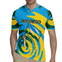 Rwanda Rugby Jersey with Imigongo Spiraling Flag Hand Wave Time Spirit