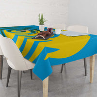 Rwanda Tablecloth with Imigongo Spiraling Flag Hand Wave Time Spirit