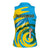 Rwanda Women Sleeveless Polo Shirt with Imigongo Spiraling Flag Hand Wave Time Spirit