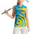 Rwanda Women Sleeveless Polo Shirt with Imigongo Spiraling Flag Hand Wave Time Spirit