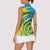 Rwanda Women Sleeveless Polo Shirt with Imigongo Spiraling Flag Hand Wave Time Spirit