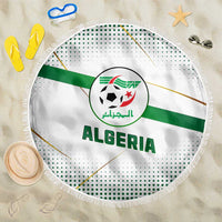 Algeria Soccer Beach Blanket with Desert Warriors Text and National Flag Design