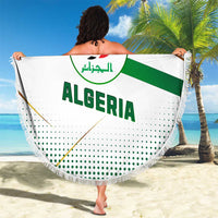 Algeria Soccer Beach Blanket with Desert Warriors Text and National Flag Design