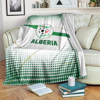 Algeria Soccer Blanket with Desert Warriors Text and National Flag Design