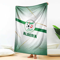 Algeria Soccer Blanket with Desert Warriors Text and National Flag Design