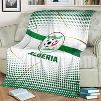 Algeria Soccer Blanket with Desert Warriors Text and National Flag Design
